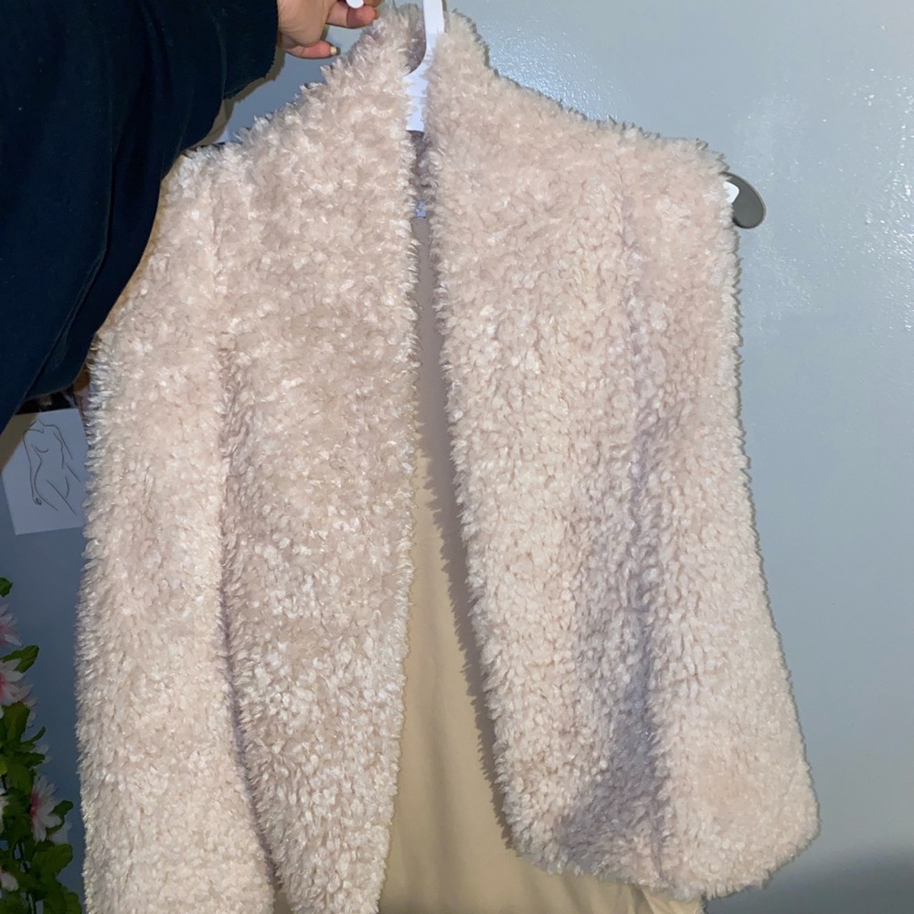 Fuzzy faux fur vest
